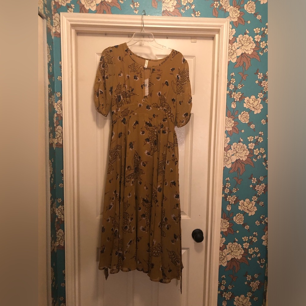 Free People Printed Midi Dress - Picture 4 of 11